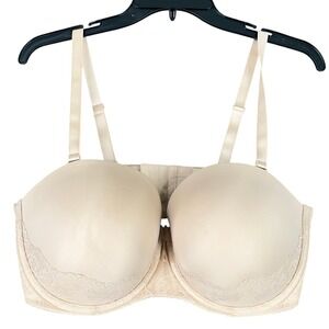 Torrid Curve Push-Up Strapless Bra Sz 38DDD Padded Lace Trim Multi-Way Everyday